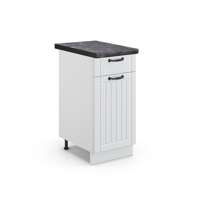 Vicco Mobiletto base per cucina Bianco casa di campagna 40 cm , PL Antracite
