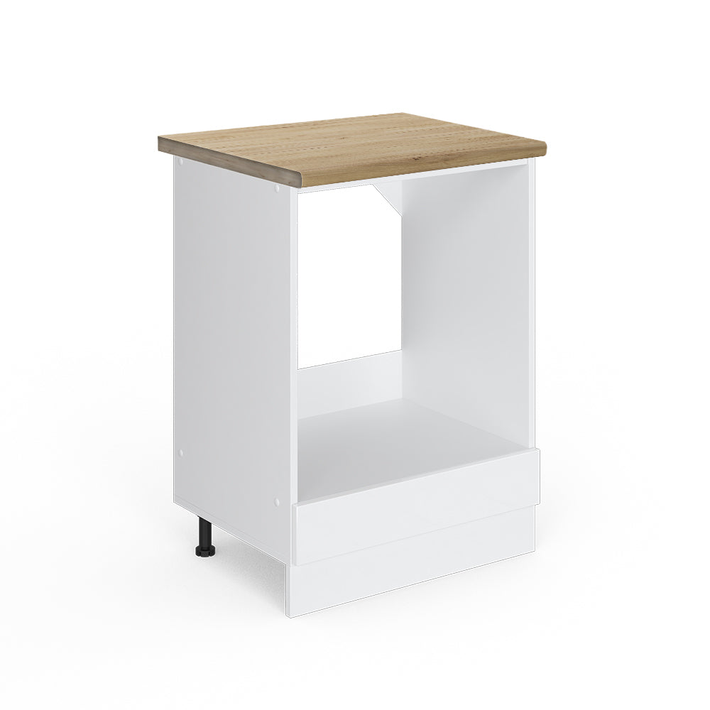 Vicco Mobile per forno da incasso Bianco lucido 60 cm , PL Rovere