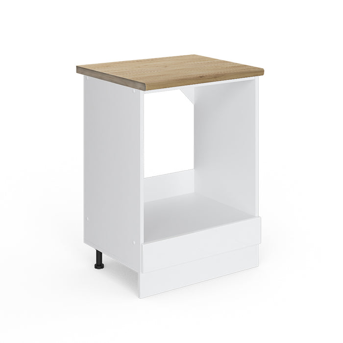 Vicco Mobile per forno da incasso Bianco lucido 60 cm , PL Rovere