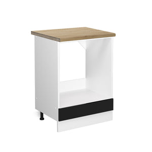 Vicco Mobile per forno da incasso Nero lucido 60 cm , PL Rovere