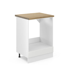 Vicco Mobile per forno da incasso Bianco casa di campagna 60 cm , PL Rovere