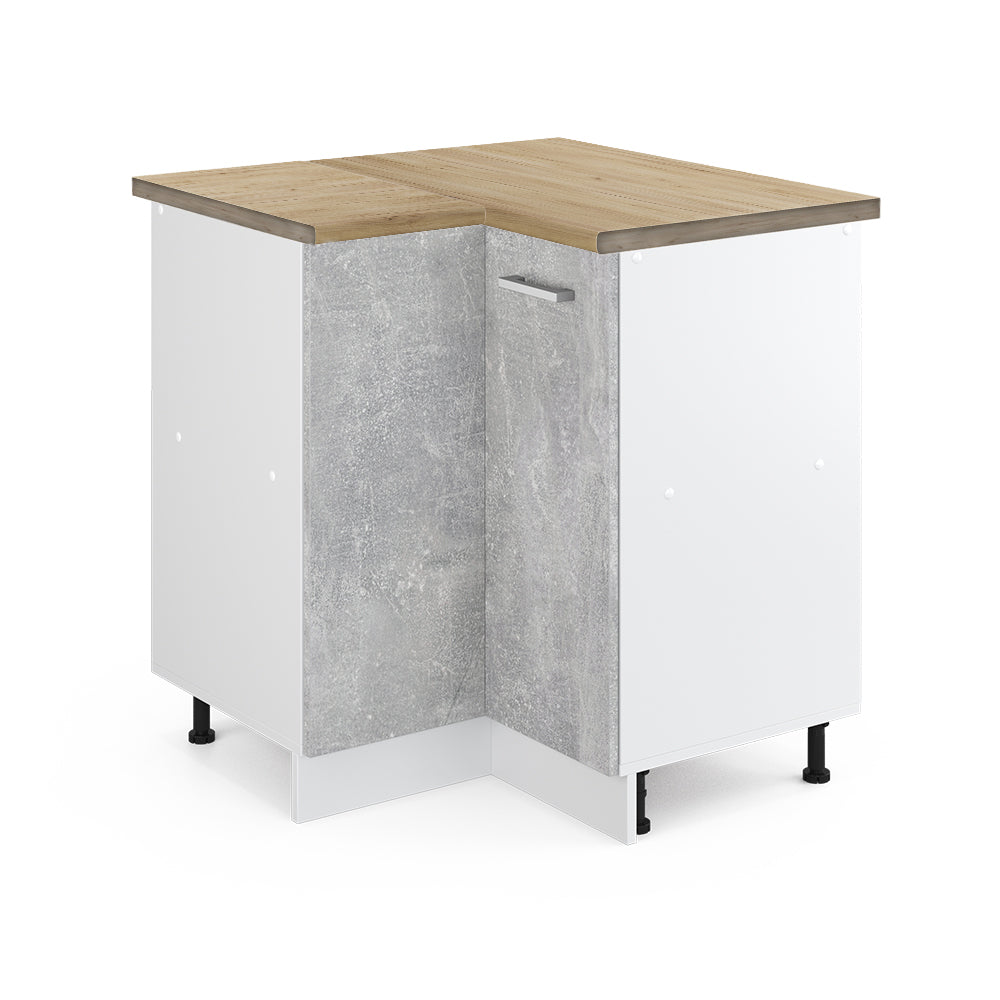 Vicco Mobile ad angolo cucina Calcestruzzo 75.6 cm , PL Rovere