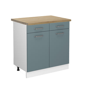 Vicco Mobiletto base per cucina Grigio-blu 80 cm , PL Rovere