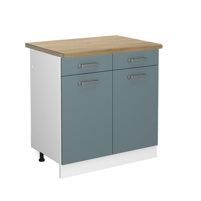 Vicco Mobiletto base per cucina Grigio-blu 80 cm , PL Rovere