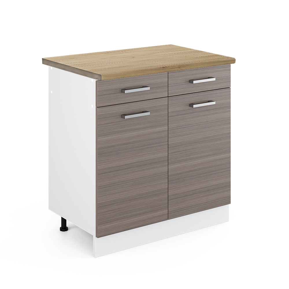 Vicco Mobiletto base per cucina Grigio 80 cm , PL Rovere