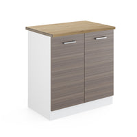 Vicco Mobile lavello cucina Grigio 80 cm , PL Rovere