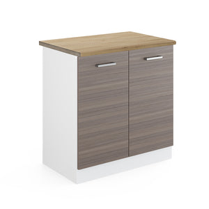 Vicco Mobile lavello cucina Grigio 80 cm , PL Rovere