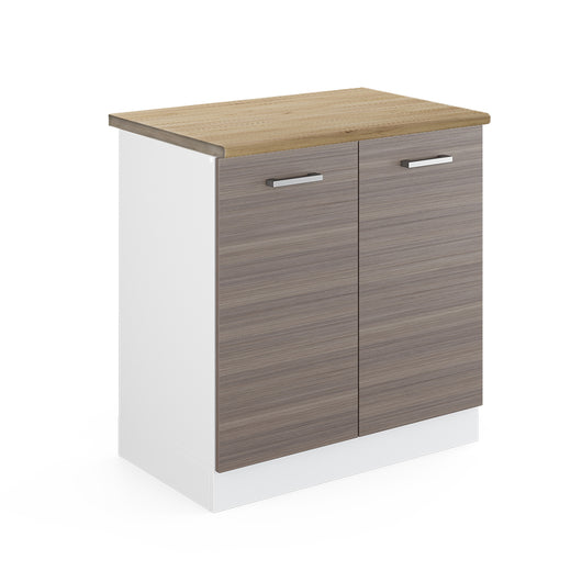 Vicco Mobile lavello cucina Grigio 80 cm , PL Rovere