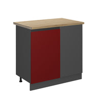 Vicco Mobile ad angolo cucina Rosso 86 cm , PL Rovere