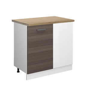 Vicco Mobile ad angolo cucina Grigio 86 cm , PL Rovere