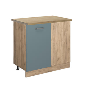 Vicco Mobile ad angolo cucina Grigio-blu 86 cm , PL Rovere