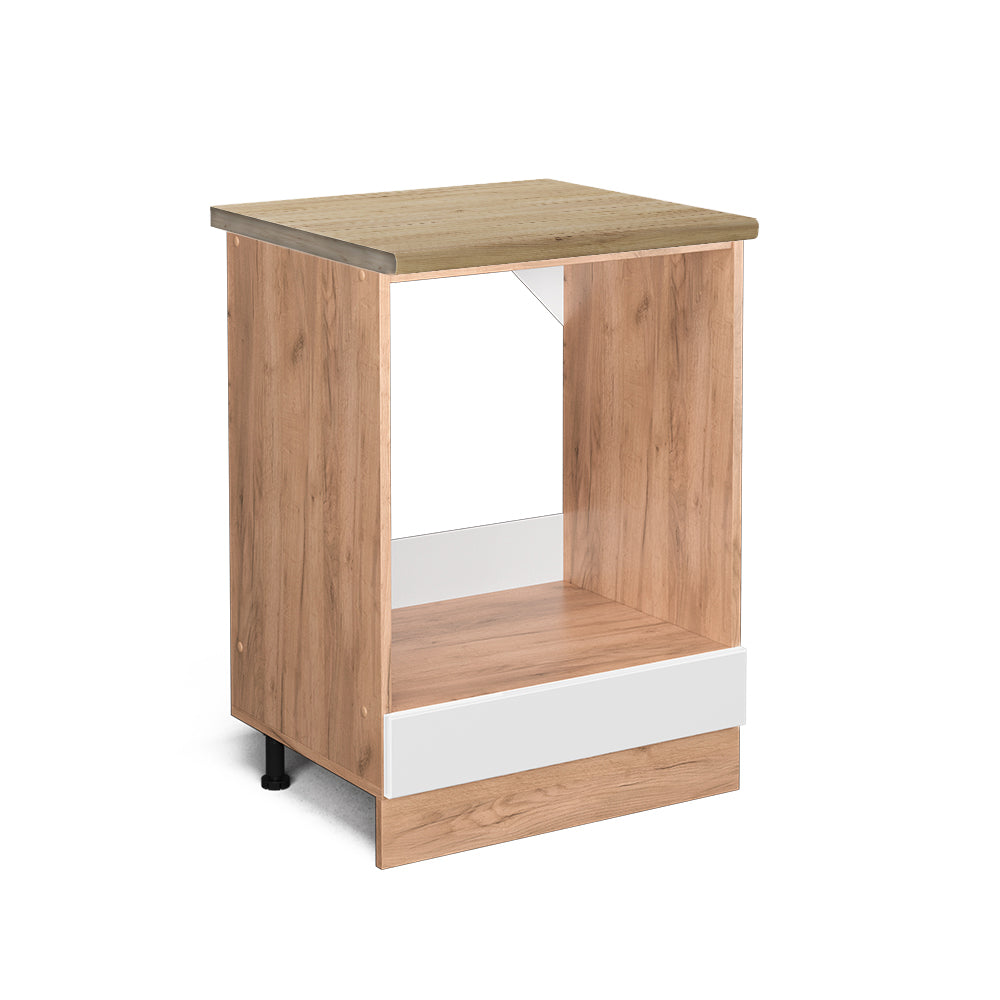 Vicco Mobile per forno da incasso Bianco lucido 60 cm , PL Rovere