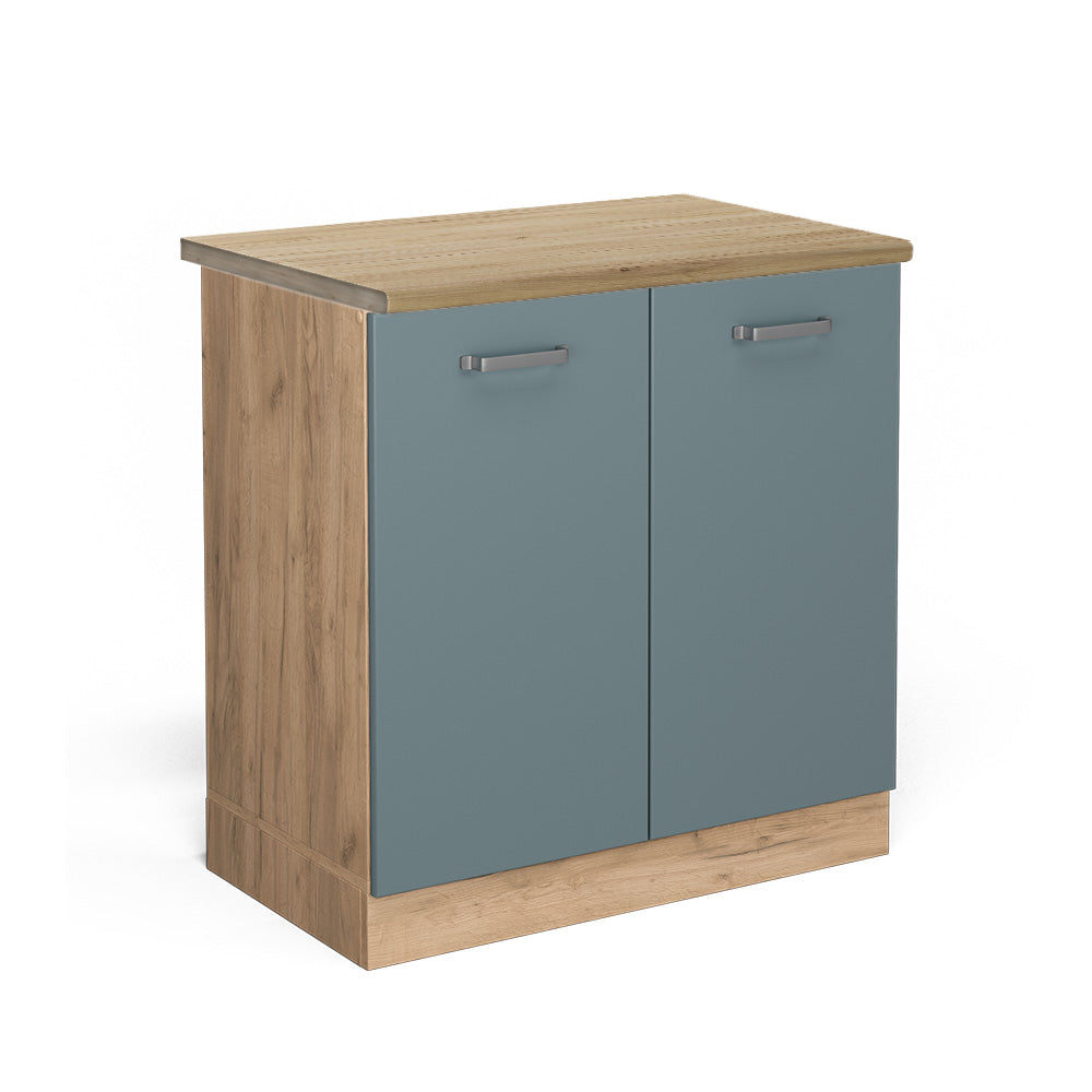 Vicco Mobile lavello cucina Grigio-blu 80 cm , PL Rovere