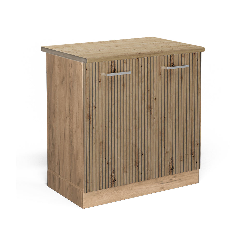 Vicco Mobile lavello cucina Rovere artigianale 80 cm , PL Rovere