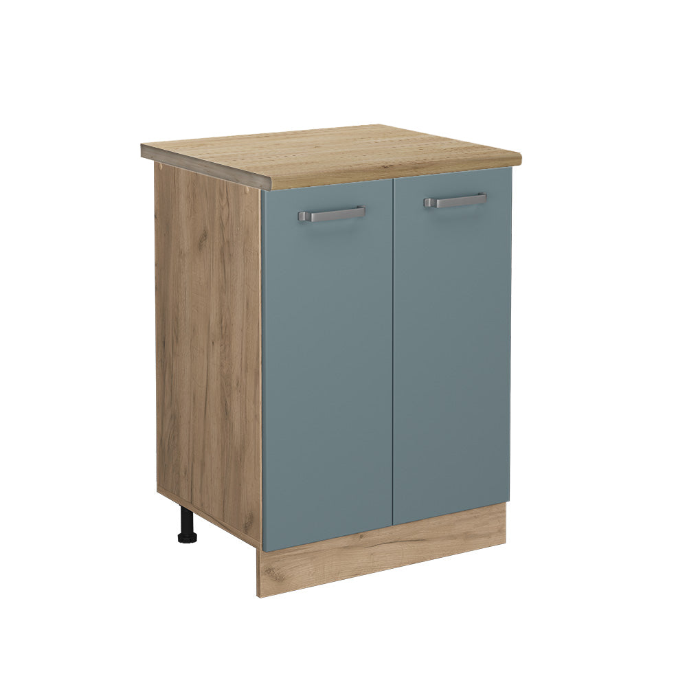 Vicco Mobiletto base cucina Grigio-blu 60 cm , PL Rovere