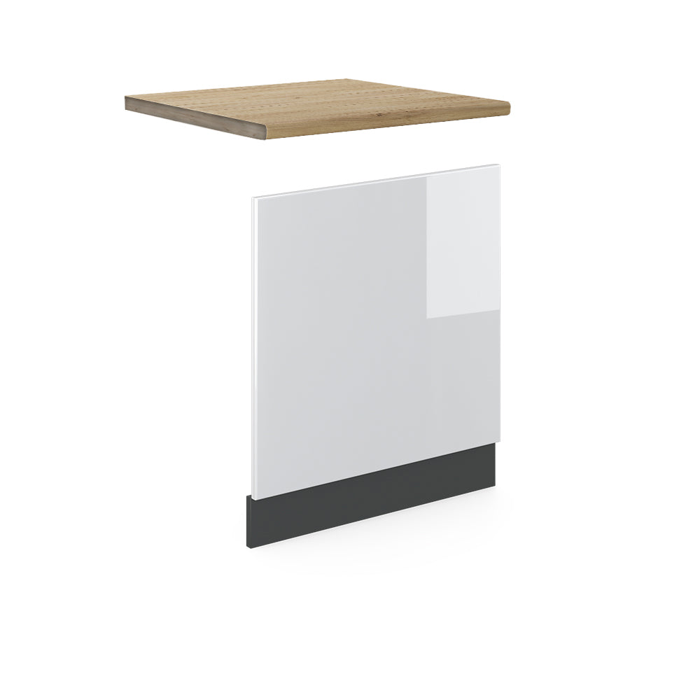 Vicco Pannello frontale Bianco lucido 60 cm , PL Rovere