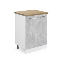 Vicco Mobiletto base cucina Calcestruzzo 60 cm , PL Rovere