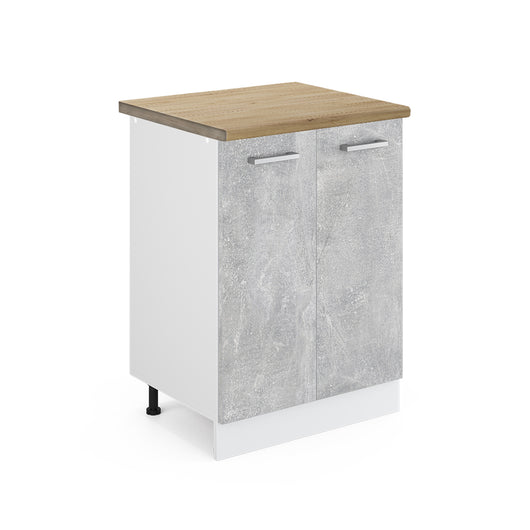 Vicco Mobiletto base cucina Calcestruzzo 60 cm , PL Rovere
