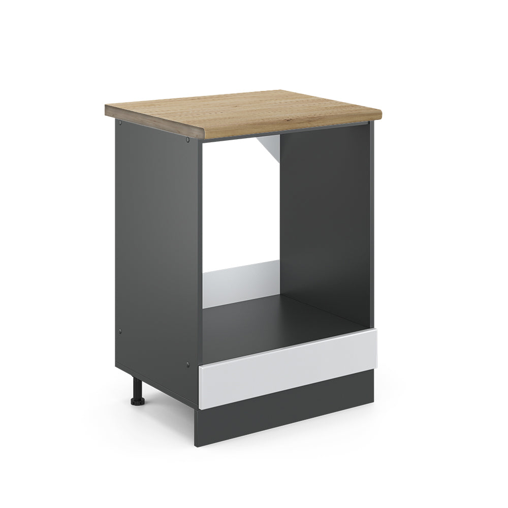 Vicco Mobile per forno da incasso Bianco lucido 60 cm , PL Rovere