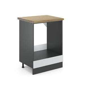 Vicco Mobile per forno da incasso Bianco lucido 60 cm , PL Rovere
