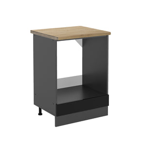Vicco Mobile per forno da incasso Nero lucido 60 cm , PL Rovere