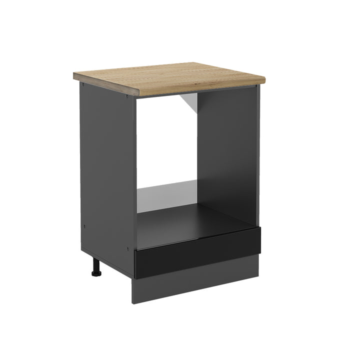 Vicco Mobile per forno da incasso Nero lucido 60 cm , PL Rovere