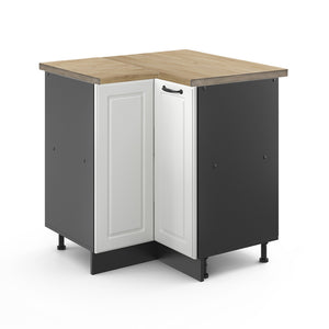 Vicco Mobile ad angolo cucina Bianco casa di campagna 75.6 cm , PL Rovere