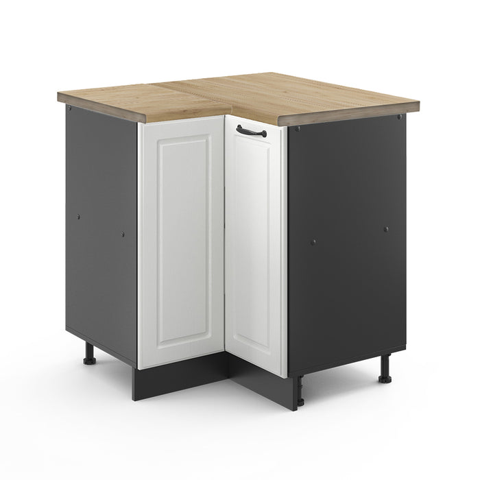 Vicco Mobile ad angolo cucina Bianco casa di campagna 75.6 cm , PL Rovere