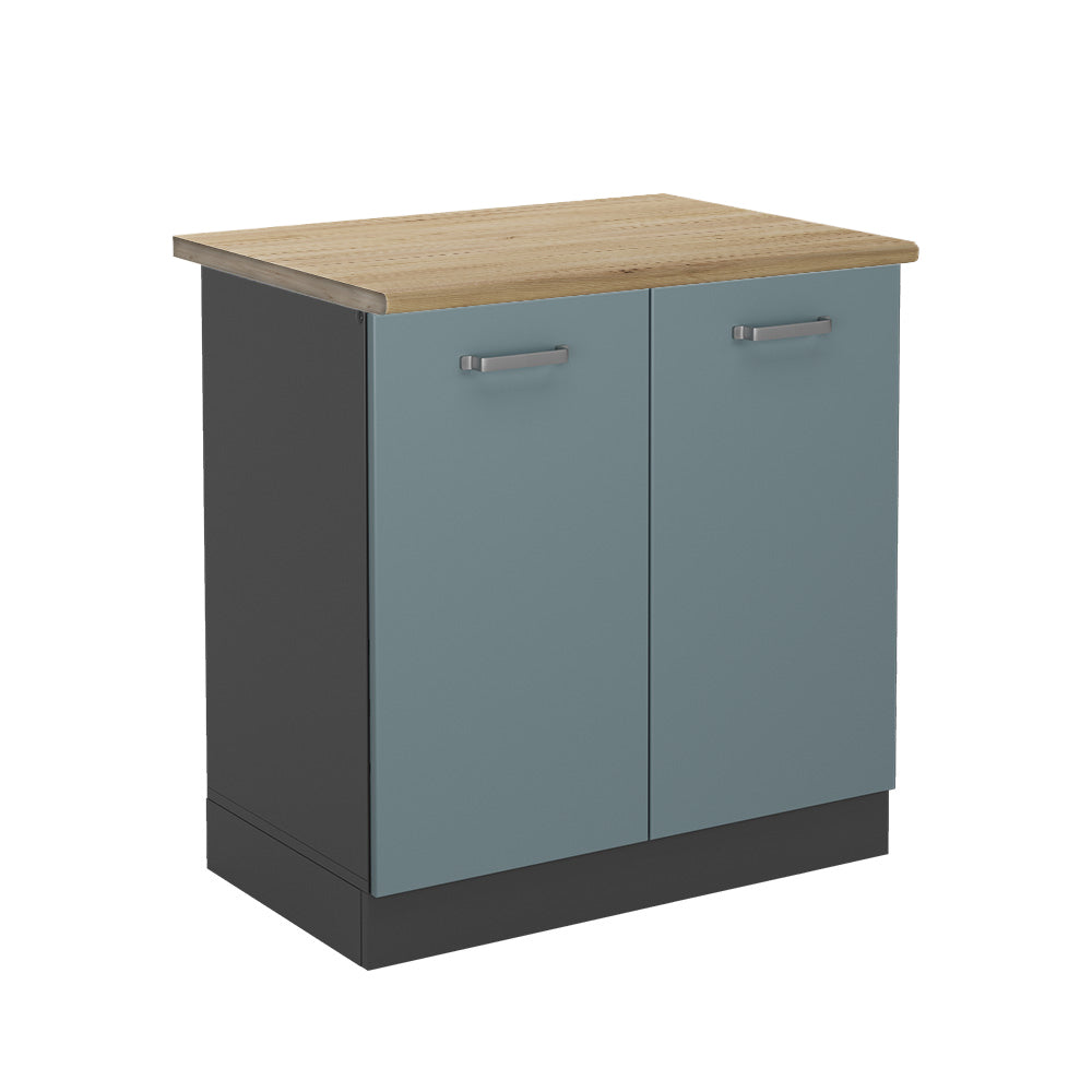 Vicco Mobile lavello cucina Grigio-blu 80 cm , PL Rovere