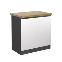 Vicco Mobile lavello cucina Bianco 80 cm , PL Rovere