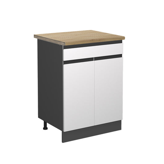 Vicco Mobiletto base per cucina Bianco 60 cm , PL Rovere