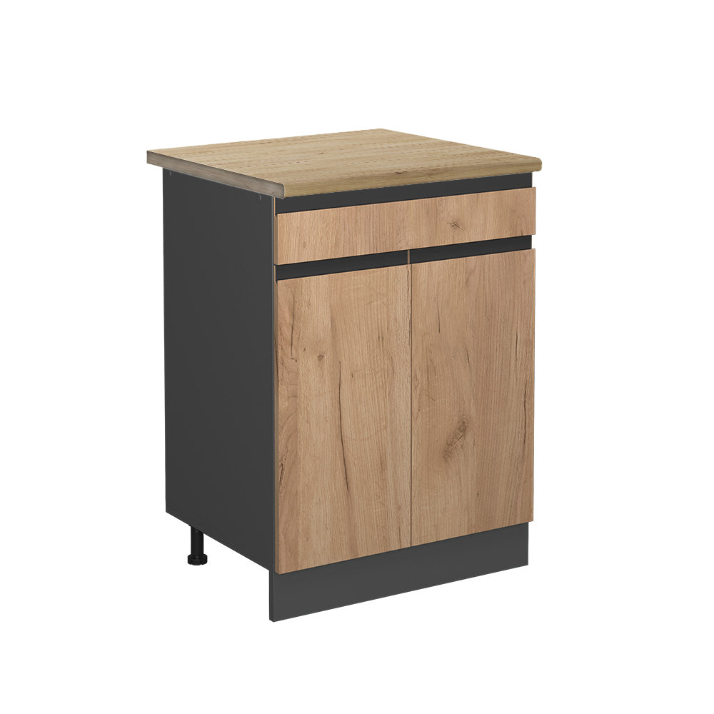 Vicco Mobiletto base per cucina Quercia dorata 60 cm , PL Rovere