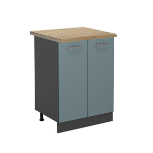 Vicco Mobiletto base cucina Grigio-blu 60 cm , PL Rovere