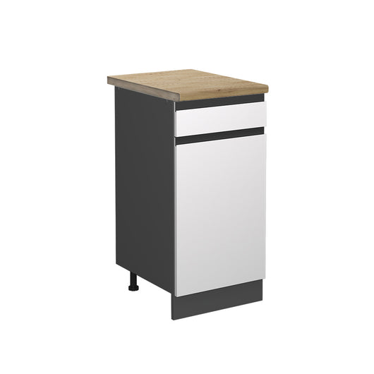 Vicco Mobiletto base per cucina Bianco 40 cm , PL Rovere