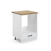 Vicco Mobile per forno da incasso Bianco casa di campagna 60 cm , PL Rovere
