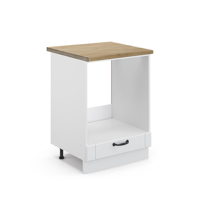 Vicco Mobile per forno da incasso Bianco casa di campagna 60 cm , PL Rovere