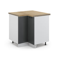 Vicco Mobile ad angolo cucina Antracite casa di campagna 80.5 cm , PL Rovere