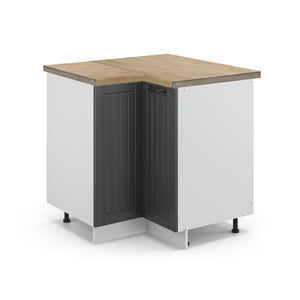 Vicco Mobile ad angolo cucina Antracite casa di campagna 80.5 cm , PL Rovere