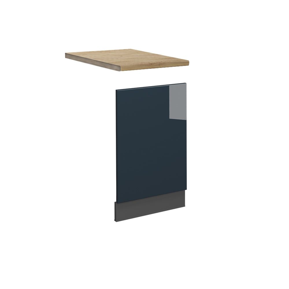 Vicco Fascia per lavastoviglie Blu scuro lucido 45 cm , PL Rovere