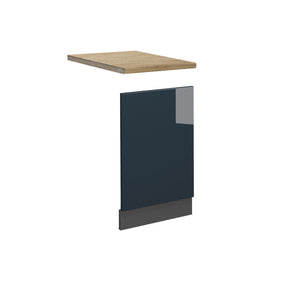 Vicco Fascia per lavastoviglie Blu scuro lucido 45 cm , PL Rovere