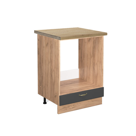Vicco Mobile per forno da incasso Antracite-oro 60 cm , PL Rovere