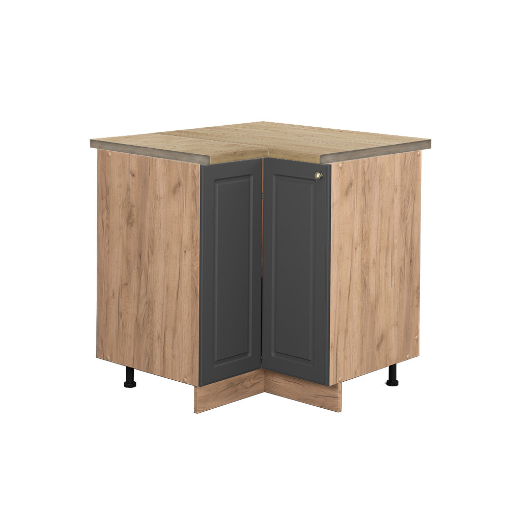 Vicco Mobile ad angolo cucina Antracite-oro 80.5 cm , PL Rovere