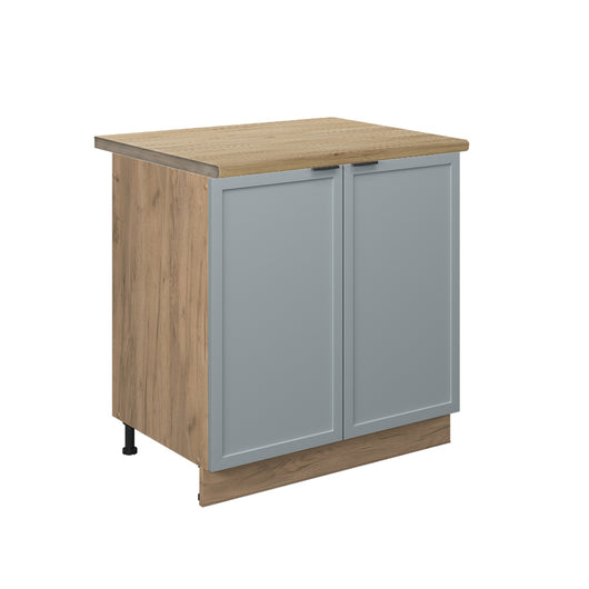 Vicco Mobile lavello cucina Blu-grigio chiaro 80 cm , PL Rovere
