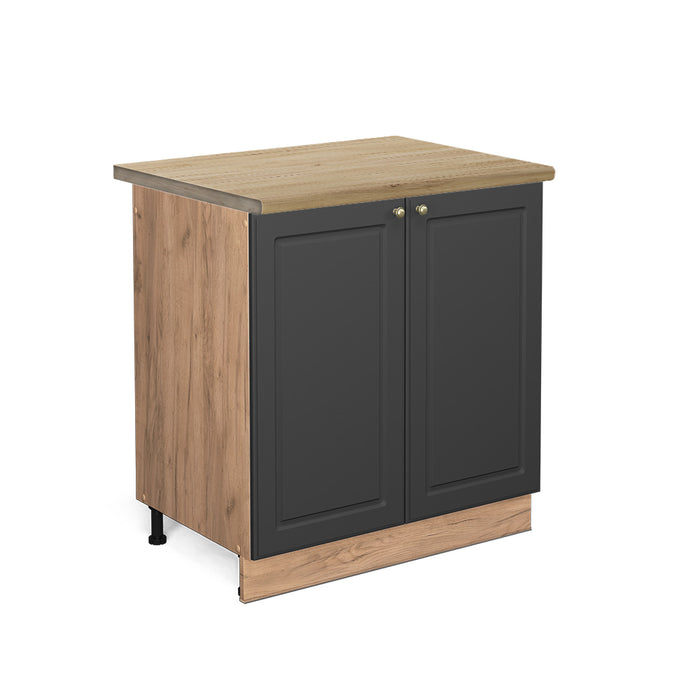 Vicco Mobile lavello cucina Antracite-oro 80 cm , PL Rovere