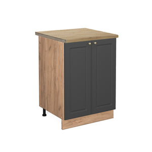 Vicco Mobiletto base cucina Antracite-oro 60 cm , PL Rovere