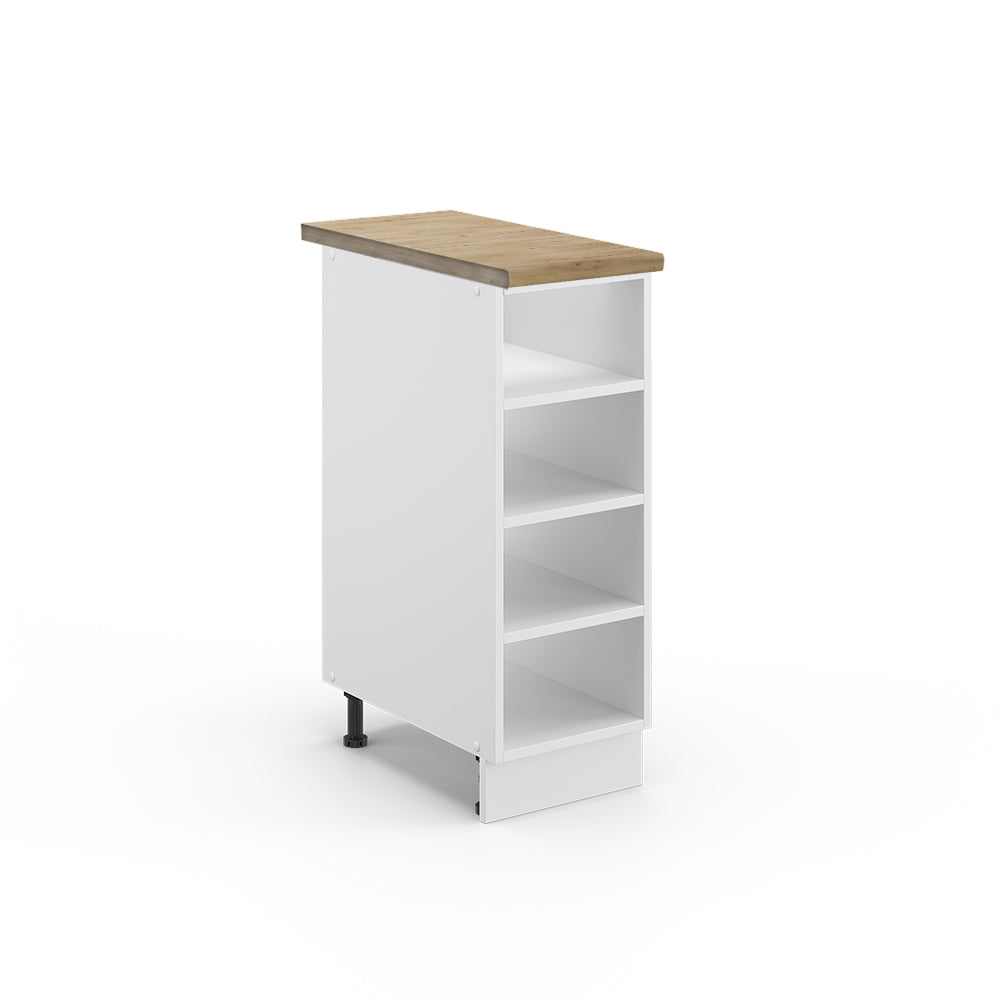 Vicco Scaffale da cucina Bianco 30 cm , PL Rovere