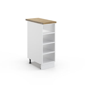 Vicco Scaffale da cucina Bianco 30 cm , PL Rovere