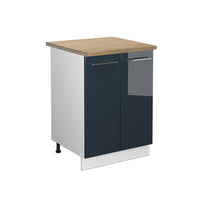 Vicco Armadi da cucina  Blu scuro lucido 60 cm , PL Rovere