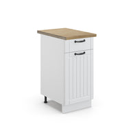 Vicco Mobiletto base per cucina Bianco casa di campagna 40 cm , PL Rovere