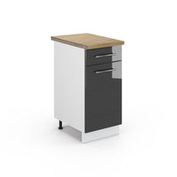 Vicco Mobiletto base per cucina Antracite lucido 40 cm , PL Rovere